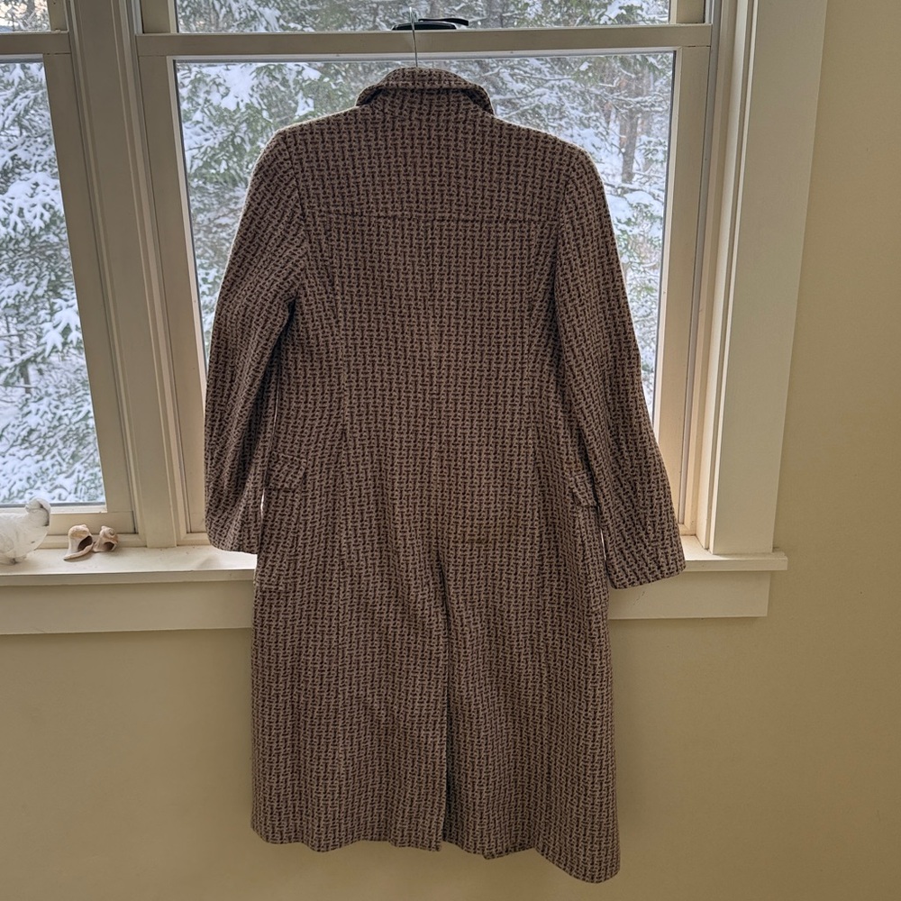 J. Crew Full Length Tweed Wool Coat - Picture 4 of 4